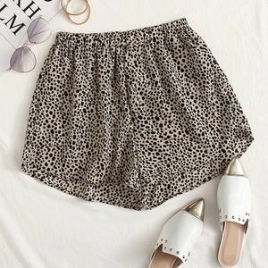 Wide leg Dalmatian floaty shorts